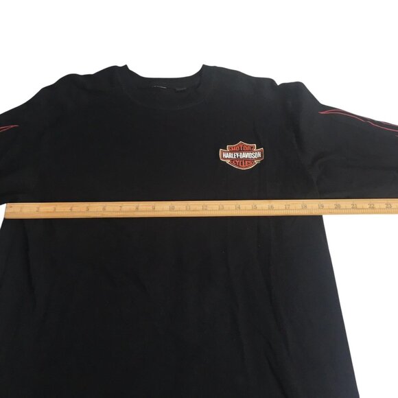 Harley-Davidson Shirt Mens Medium Long Sleeve Flames Bar & Shield 99042-09VM - Picture 9 of 14